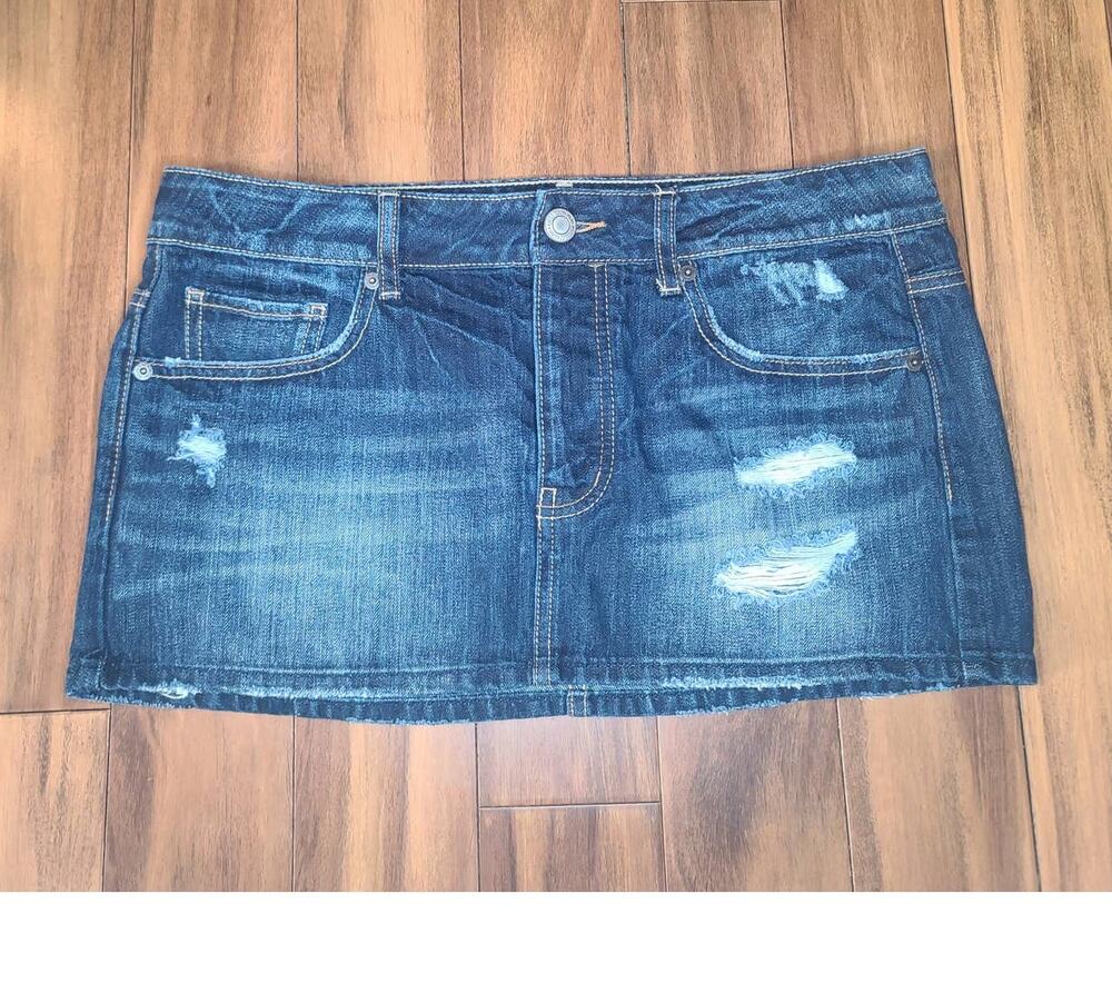 American Eagle button fly mini skirt - 8